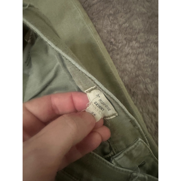 Madewell Skinny Jeans Women’s Size 26 Green High Rise Stretch Denim Pants Casual - Picture 7 of 8